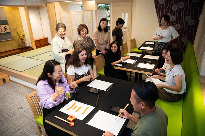 Asakusa Calligraphy Workshop Craft Your Own Art in Tokyo - Starting with grip, pressure, and stroke order