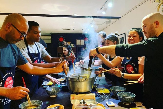 Asakusa Classic Ramen & Crispy Gyoza Cooking Class - Eating the finished ramen and gyoza