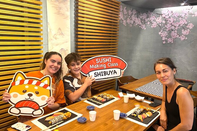 Best Sushi Making Class in Tokyo: Sushi Making Class Shibuya - California rolls are the first hands-on lesson