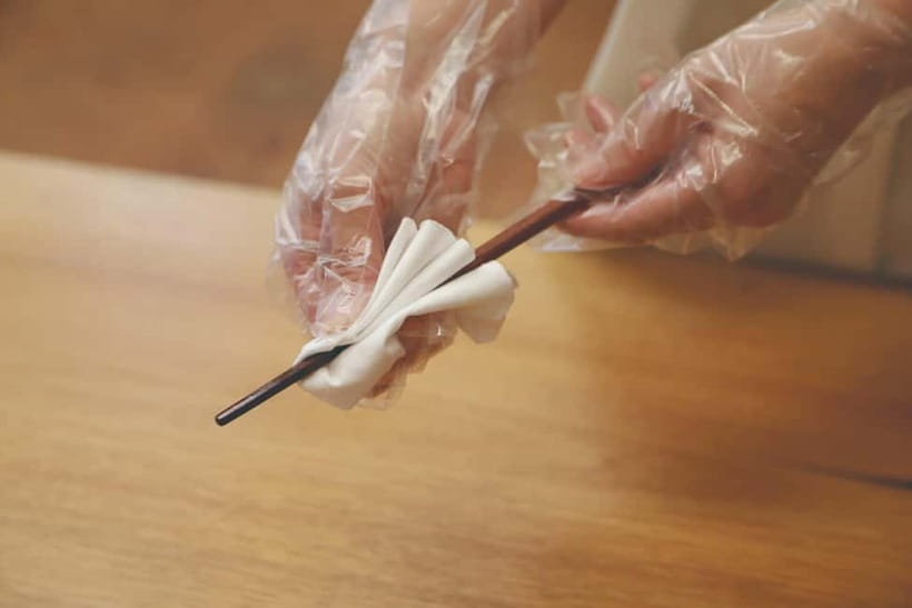 Chopstick Making Workshop in Ginza - Planing the chopsticks by hand