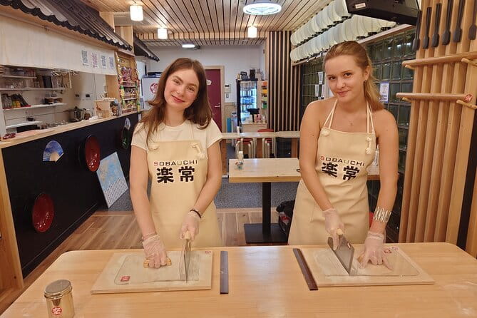 Experience Big soba knife Soba Making Class in Tokyo Kappabashi - Four steps turn flour and water into soba