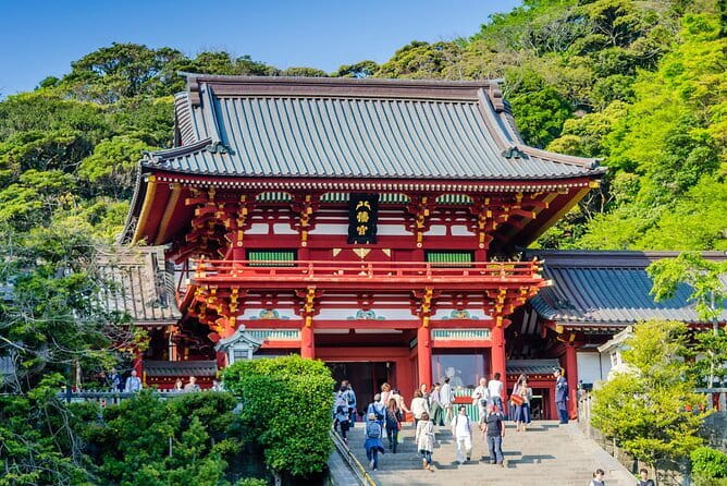 From Tokyo Kamakura, Hachimangu Shrine and Enoshima Full Day Tour - Riding the Enoden from Hase Station