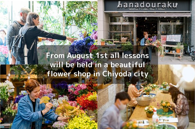Japanese flower arranging (Ikebana) Experience/Workshop in Tokyo - A Calm Hour at Hanadouraku Florist