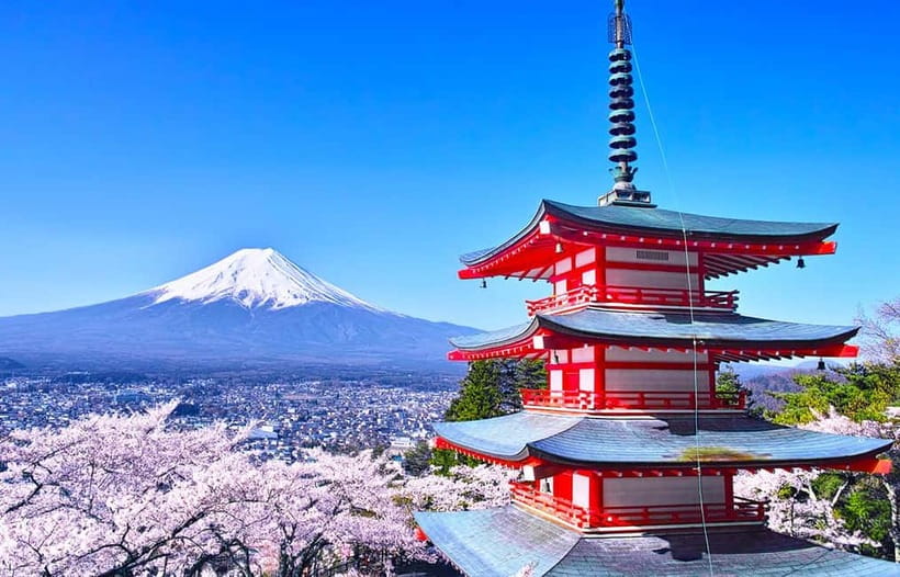 Mt Fuji Top 5 Spots Day Tour: Arakurayama Park,Oshino Hakkai - Hikawa Clock Shop and the Stairway to Heaven street