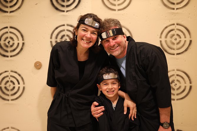 Ninja Experience (Family Friendly) at Samurai Ninja Museum TOKYO - Taking photos in ninja attire
