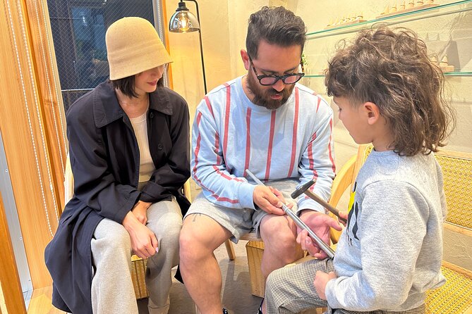 Private Handmade Ring Workshop Activity in Tokyo Shibuya - The hammering session and Japanese tankin