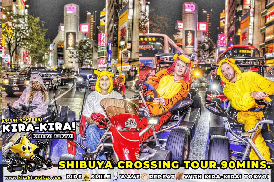 Shibuya Crossing x Tokyo Tower and more! Go-Kart Tour - Tokyo by go-kart, not by observation deck