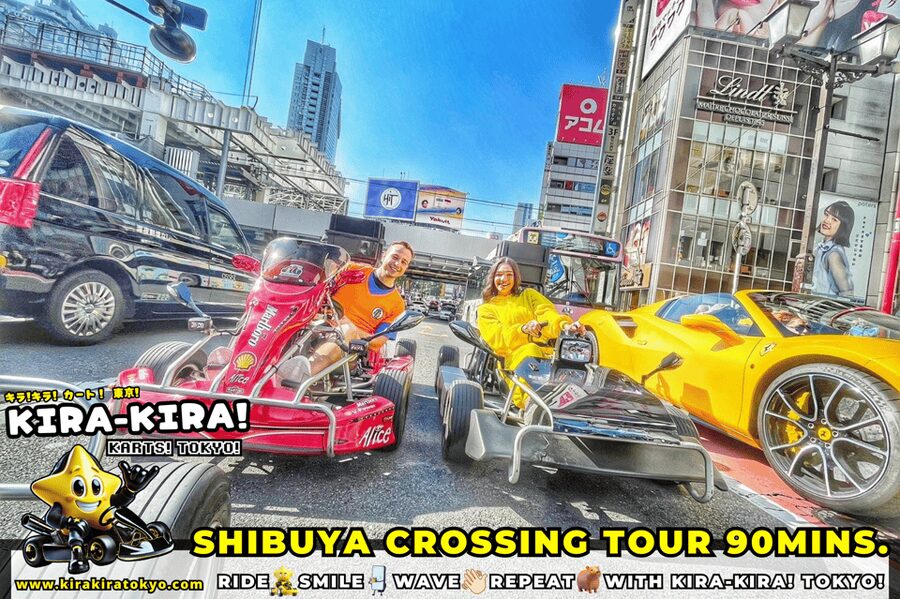 Shibuya Crossing x Tokyo Tower and more! Go-Kart Tour - Roppongi adds city lights and faster streets