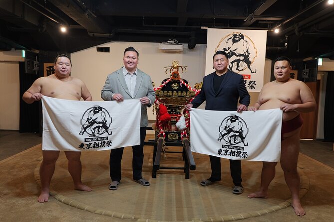 【SUMO FESTIVAL】Tokyo Ginza: Sumo Show & Photo Experience - Trying shiko, salt throwing, and body collision