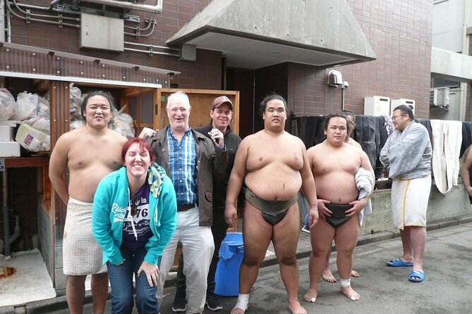 Sumo Morning Training Watch in Tokyo,Hotel-pickup w/English guide - Silence, Cushions, and a Very Close View