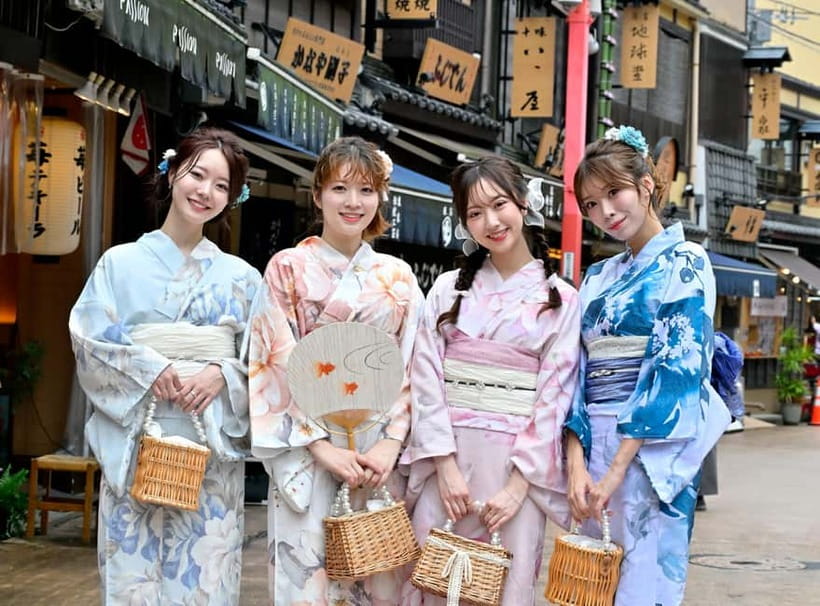 Tokyo: Asakusa Kimono Dressing and Matcha Experience - Walking around Sensoji in your kimono