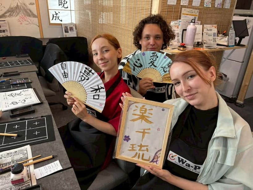 Tokyo:Calligraphy &Make your original folding fan in Asakusa - Why this Asakusa calligraphy class feels different