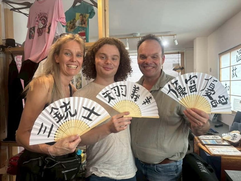Tokyo:Calligraphy &Make your original folding fan in Asakusa - Who will enjoy this experience most