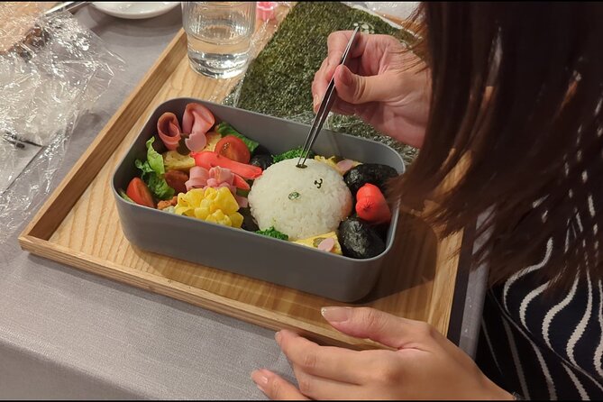 Tokyo Cute Bento Cooking Class – Make a Kawaii Character Lunchbox - Eating the finished bento