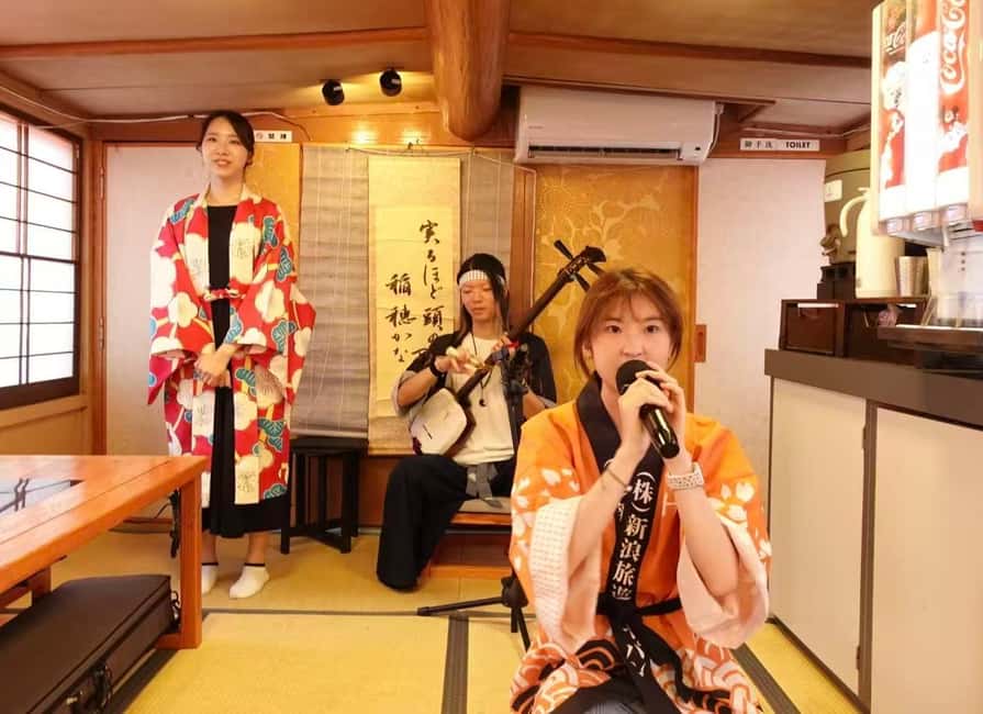 Tokyo Dinner Cruise & Tradition Show & Drinks & Tokyo Tower - Sukiyaki at the table, with soft drinks included