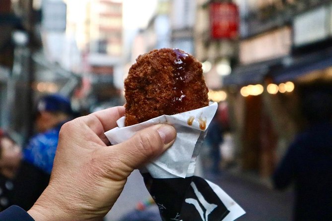 Tokyo: Food Tour in Ueno with 10+ Tastings of Japanese Classics - Tea, beer, dessert, and the secret dish