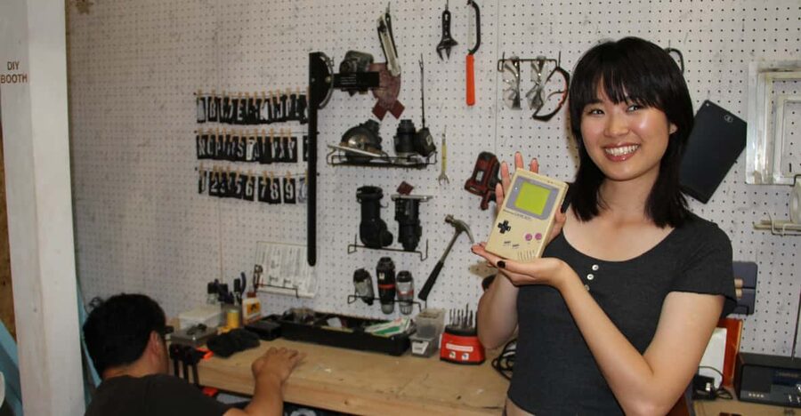 Tokyo: Gameboy Mod Workshop at Akihabara - The opening history lesson and hands-on console display
