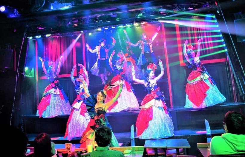 Tokyo GINZA: KONPARU Japanese Cabaret Show with Drink - A 50-minute show built around movement and light