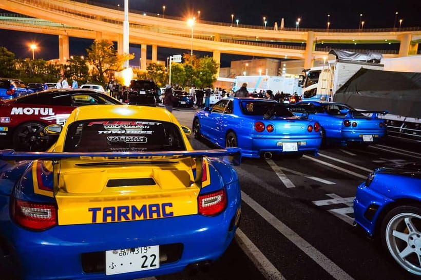 Tokyo: Legendary JDM CAR Daikoku Underground Meetup - One hour at Daikoku Parking Area