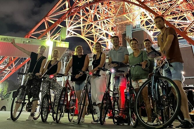Tokyo Night Bike Tour: From Shibuya to Tokyo Tower via Roppongi - Tokyo Tower: the big first visual reward