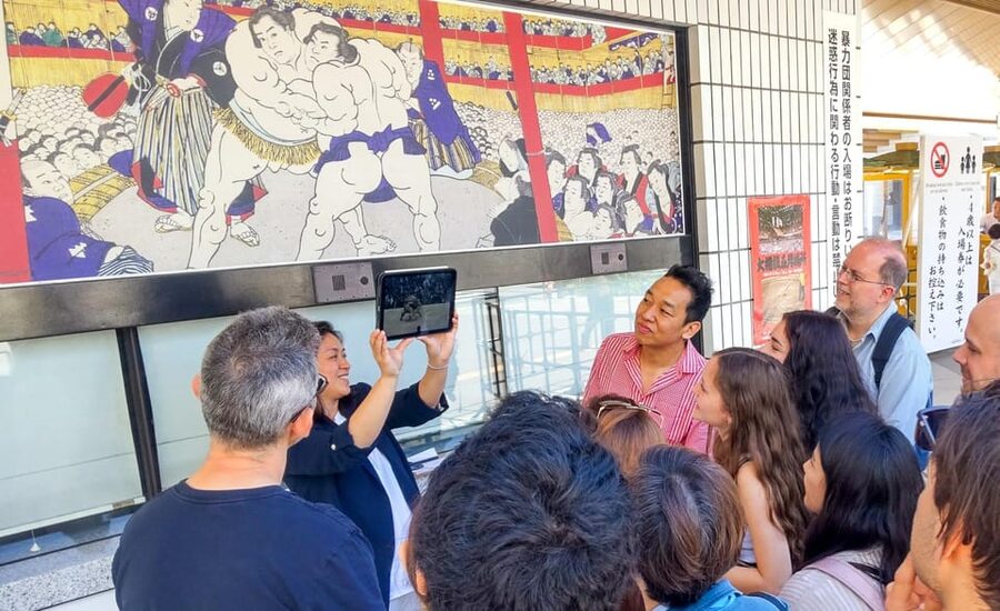 Tokyo: Not a show- a professional sumo practice with experts - Ryogoku Kokugikan in 15 minutes