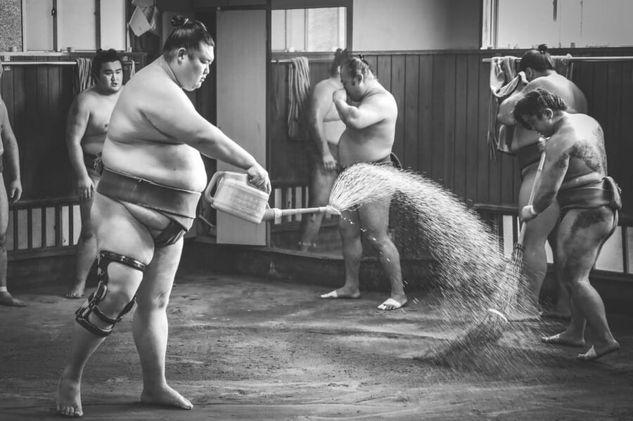 Tokyo: Not a show- a professional sumo practice with experts - Ryogoku Edo Noren and the final half hour