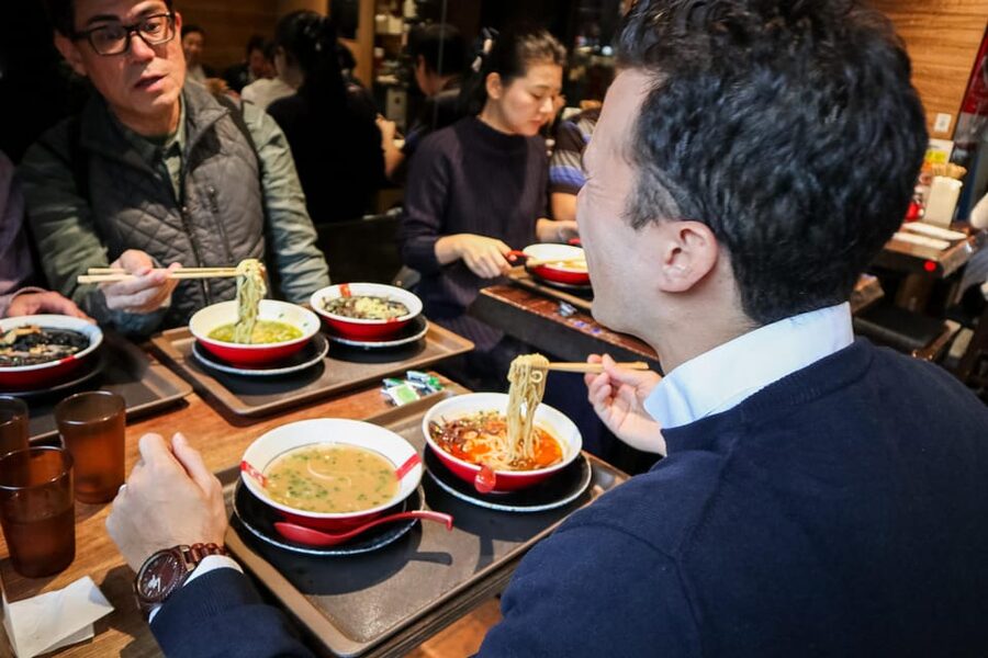 Tokyo: Ramen Tasting Tour with 6 Mini Bowls of Ramen - Three shops, three neighborhoods, and a fair amount of walking
