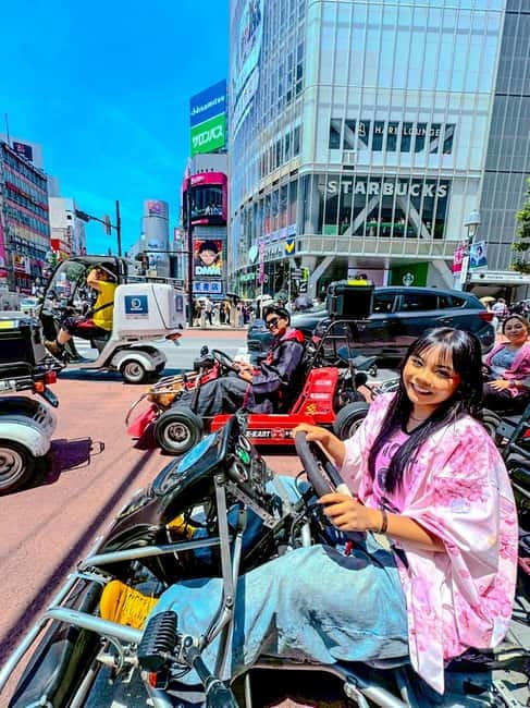 Tokyo: Shibuya and Shinjuku Streets Guided Go-Karting Tour - Shibuya Scramble Crossing from a go-kart