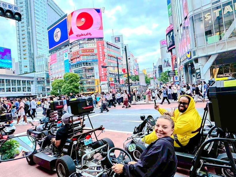 Tokyo: Shibuya and Shinjuku Streets Guided Go-Karting Tour - Harajuku, Kabukicho, and central Shinjuku