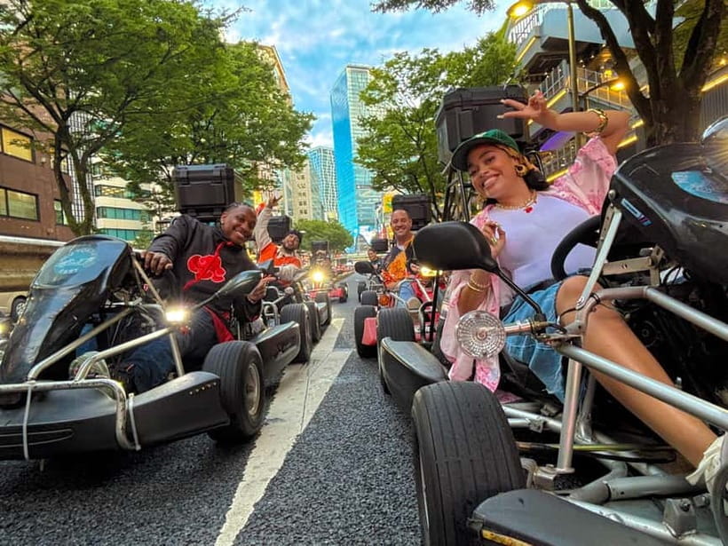 Tokyo: Shibuya and Shinjuku Streets Guided Go-Karting Tour - Free costumes, cold weather, and the practical side