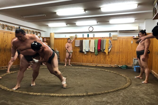 Tokyo Sumo Morning Training/ Sumo Practice with Wrestlers - Watching the wrestlers train up close