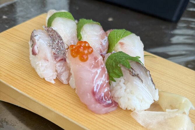 Tokyo Sushi Making Class : Sake Ceremony & Matcha Experience - The playful modern turn: torched salmon mayo gunkan