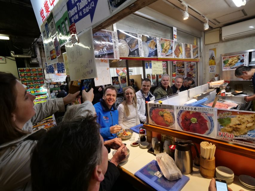 Tokyo: Tsukiji Fish Market Tour with 6 Stops & Seafood Lunch - Shiodome views above the market