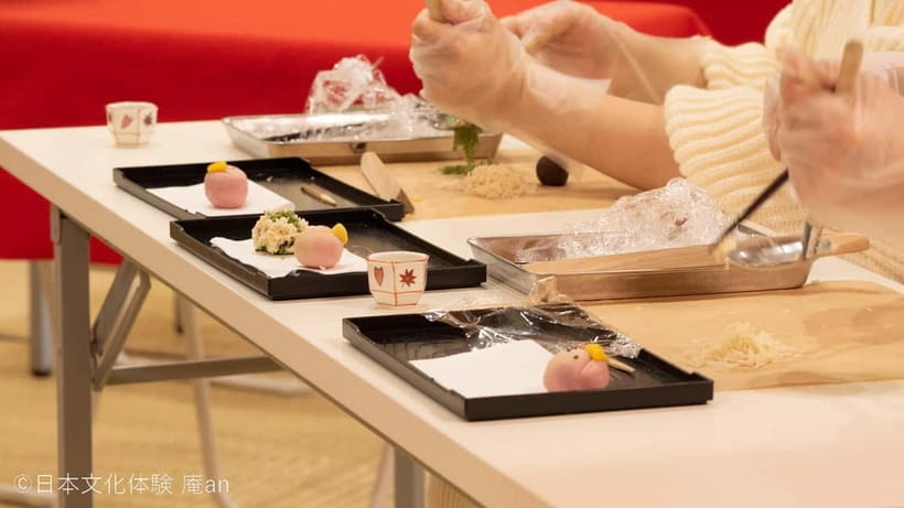 Tokyo: Two Types of Japanese Sweets Making and Tea Ceremony - What you actually make in 125 minutes