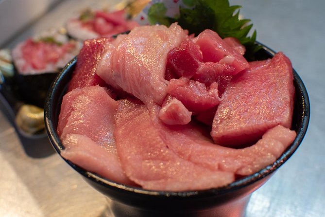 Tsukiji Fish Market Food Tour: Seafood, Street Food & Hidden Gems - Five or more stops, with enough food for lunch