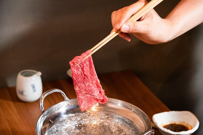 Wagyu & Sake Pairing in Shinjuku – Steak, Shabu-Shabu & More - Shabu-shabu, dashi udon, and dessert
